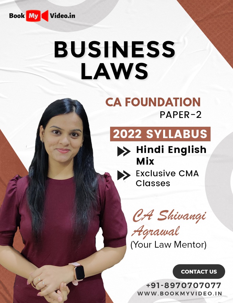 CA Foundation Law New Syllabus - Business Laws by CA Shivangi Agrawal